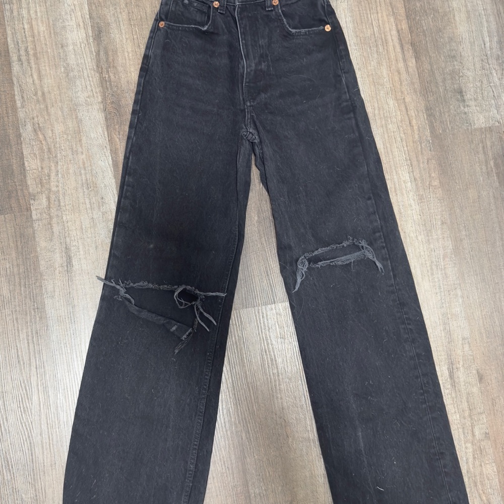 Zara Straight Black Jeans